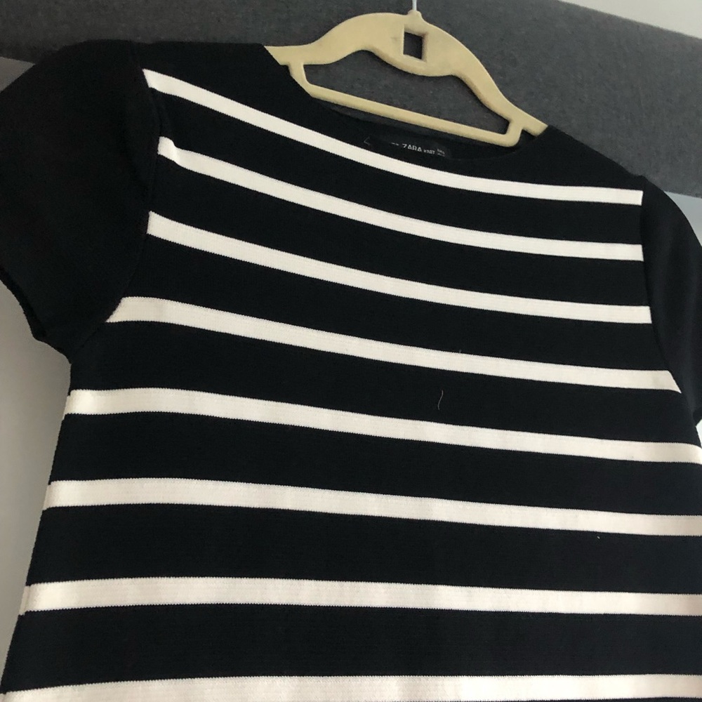 black and white mini dress